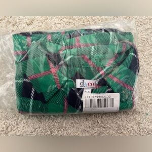 Denim & Co Brushed Heavenly Jersey Plaid Y-Neck Button-Up Top Jade A367650 XL